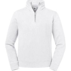 Russell Heren Authentieke Zip Neck Sweatshirt (Wit)