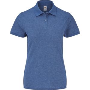 Fruit Of The Loom - Dames-Fit - Poloshirt - Heather Royaal Blauw - 65% Polyester, 35% Katoen