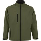 SOLS - Heren Relax Soft Shell Jacket - Donkergroen - Ademend - Winddicht - Waterbestendig