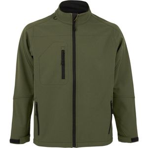 SOLS - Heren Relax Soft Shell Jacket - Donkergroen - Ademend - Winddicht - Waterbestendig