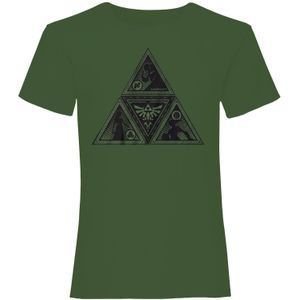 Nintendo - "Triforce" T-Shirt für Herren/Damen Unisex (S) (Grün)