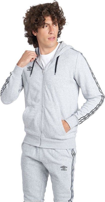 Umbro Taped Zip Sweatshirt Met Rits Wit Man