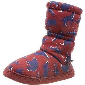 Joules Padabout Slipper voor jongens, Rode Beesten, Medium/Large