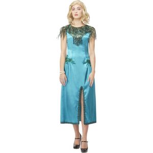 Smiffys - Peaky Blinders Grace Shelby Costume - S - Turquoise