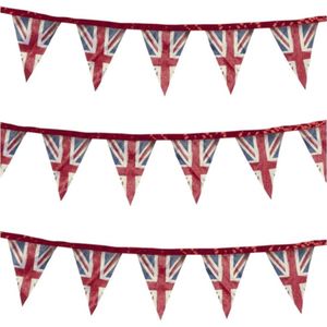Smiffys - Union Jack Fabric Bunting Feestdecoratie - Multicolours