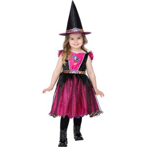 Smiffys - True And The Rainbow Kingdom Halloween Costume Kids - Kids tm 4 jaar - Roze/Zwart