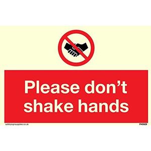 Please don't shake hands fotostickers van vinyl