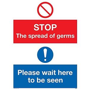 STOP kiemen gelieve hier te wachten om te worden gezien teken - Vinyl/Sticker