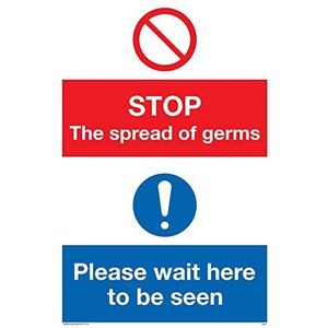 STOP kiemen gelieve hier te wachten om te worden gezien teken - Vinyl/Sticker