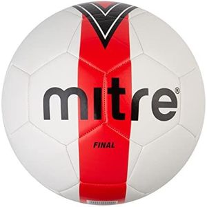 Mitre Final Vrijetijdsvoetbal, uniseks, wit/rood/zwart, 38 EU