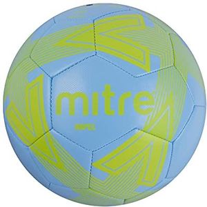 Mitre Impel L30P Voetbal, zeer duurzaam, vormvast, voor alle leeftijden, hemelsblauw, fluorescerend geel, balmaat 4