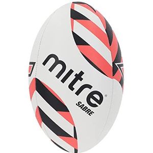 Mitre Rugby Ball Trainingszwaard Unisex - Volwassenen, Wit/Zwart/Oranje, 4