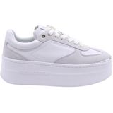 Karl Lagerfeld - Sibilus - Sneakers - Wit - Leer - Vetersluiting - Laag Silhouet