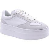 Karl Lagerfeld - Sibilus - Sneakers - Wit - Leer - Vetersluiting - Laag Silhouet