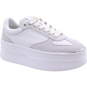 Karl Lagerfeld - Sibilus - Sneakers - Wit - Leer - Vetersluiting - Laag Silhouet