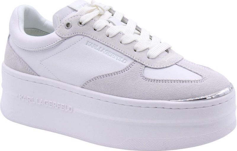 Karl Lagerfeld - Sibilus - Sneakers - Wit - Leer - Vetersluiting - Laag Silhouet