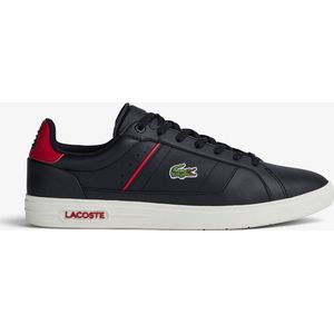 Lacoste Europa Pro Mannen Sneakers - Black/Red - Maat 44