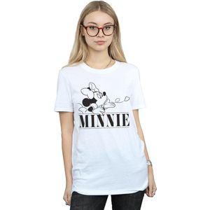 Li-cense Disney dames minnie mouse kiss cotton boyfriend t-shirt