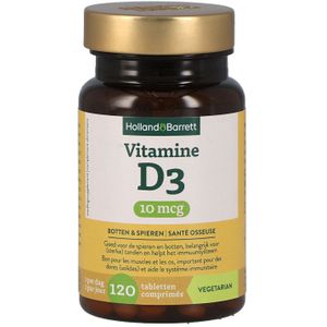 Holland & Barrett Vitamine D3 10mcg - 120 tabletten