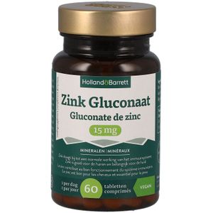 Holland & Barrett Zink Gluconaat 15 mg - 60 tabletten