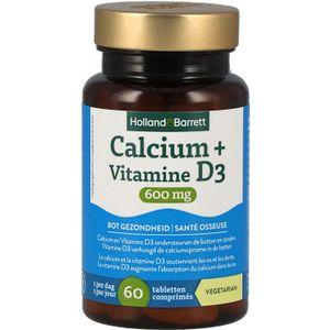 Holland & Barrett Calcium + Vitamine D3 600mg - 60 tabletten