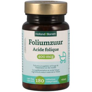 Holland & Barrett Foliumzuur 400mcg - 180 tabletten