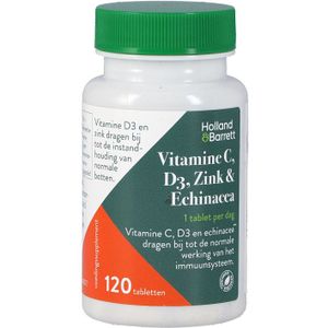 Holland & Barrett Vitamine C, D3, Zink en Echinacea (120 Tabletten)