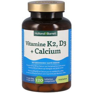 Holland & Barrett Vitamine K2, D3 + Calcium - 120 tabletten