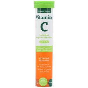 Holland & Barrett Vitamine C bruistablet 1000mg Granaatappel / Limoensmaak - 20 bruistabletten