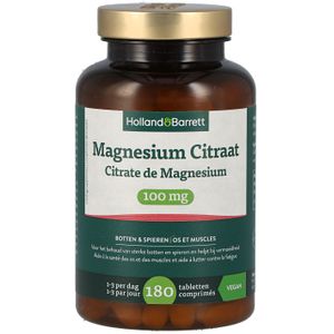 Holland & Barrett Magnesium Citraat 100 mg - 180 Tabletten