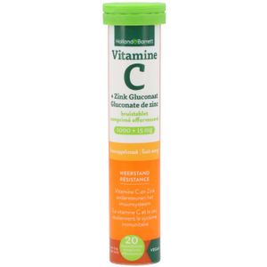 Holland & Barrett Vitamine C + Zink Gluconaat 1000 + 15 mg Sinaasappelsmaak - 20 Bruistabletten