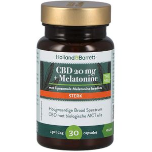 Holland & Barrett CBD 20mg + Melatonine Sterk - 30 capsules