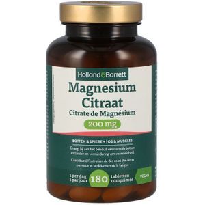 Holland & Barrett Magnesium Citraat 200 mg - 180 tabletten