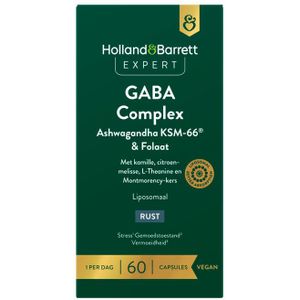 Holland & Barrett Expert GABA Complex + Ashwagandha & Folaat – 60 capsules