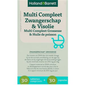 Holland & Barrett Multi Compleet Zwangerschap & Visolie - 30 tabletten + 30 capsules