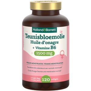 Holland & Barrett Teunisbloemolie + Vitamine B6 1500mg - 120 softgels