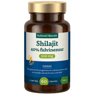 Holland & Barrett Shilajit 40% Fulvinezuur 500mg - 60 capsules