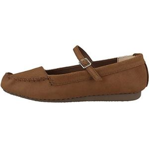 Clarks Dames Freckle Bar Ballet Flat, Dark Tan Suède., 41 EU