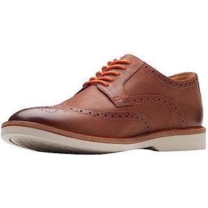 Clarks AtticusLTLimit Oxford-stof voor heren, Dark Tan Lea