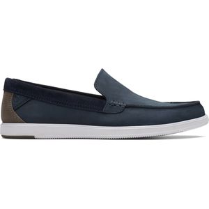 Instapper Clarks Men Bratton Loafer Navy Nubuck-Schoenmaat 43