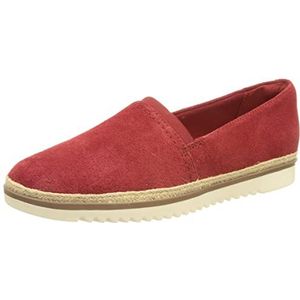 Clarks Serena Paige dames Sneaker Espadrille, Red Suède. , 42 EU