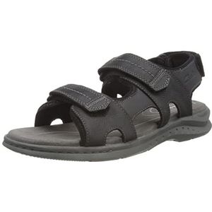 Clarks Walkford Walk Sandalen voor heren, zwart, 44,5 EU, zwart, 44.5 EU