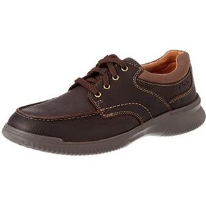 Clarks Donaway Edge heren Oxford Derby, Brown Leather , 45 EU Breed