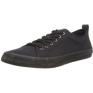 Clarks Roxby Lace Sneakers voor heren, zwart canvas., 41 EU