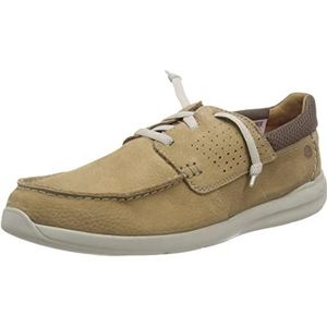 Clarks Gorwin Moc Slipper voor heren, Dark Sand Nubuck, 44.5 EU