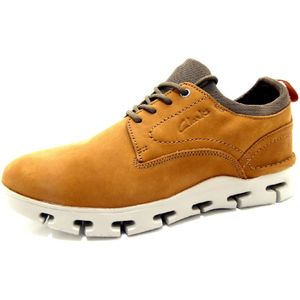 Clarks Heren Nature X Two Sneaker, Dark Tan Nubuck, 10 UK, Donker Tan Nubuck, 44.5 EU