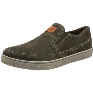 Clarks Hodson Step Sneakers voor heren, Olijfcamouflage.