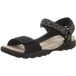 Clarks, Flat Sandalen Zwart, Dames, Maat:35 1/2 EU