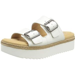 Clarks Lana Beach dames sandaal. glijbaan, wit leer. , 41.5 EU