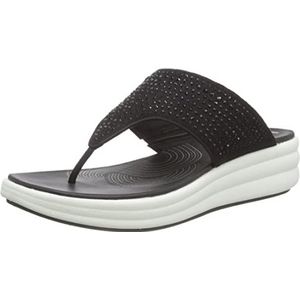 Clarks Dames Drift Jaunt Flip-Flop, zwart, 41.5 EU